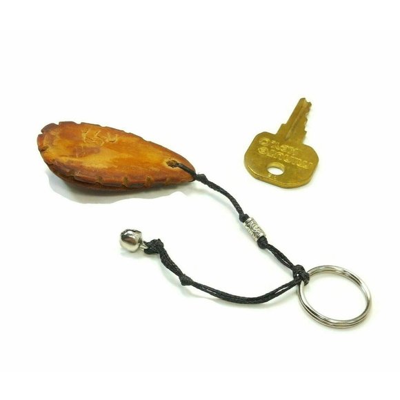 Wooden Keychain Handmade Key Chain Holder w/Shell Key Ring Keyring Gift Unique - Picture 8 of 12